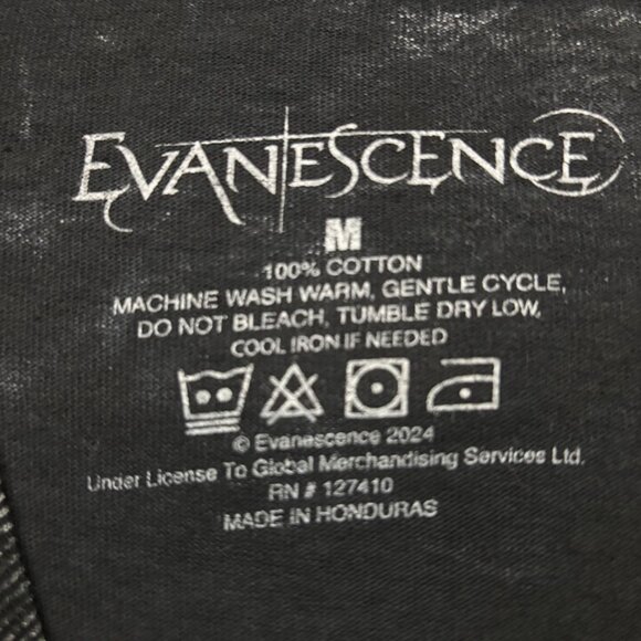 Evanescence Butterfly Logo L/S Shirt Size Medium - Picture 4 of 4